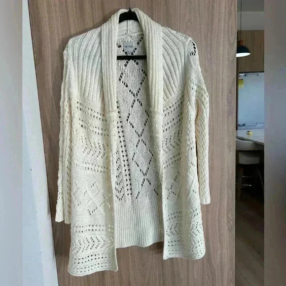 Nic + Zoe Womens  Patio Cardigan Large Lemonade color knit soft, like new - Picture 5 of 11